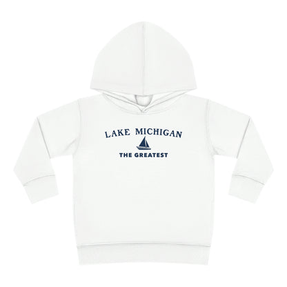 'Lake Michigan The Greatest' Hoodie (w/USA Flag Outline) | Unisex Toddler