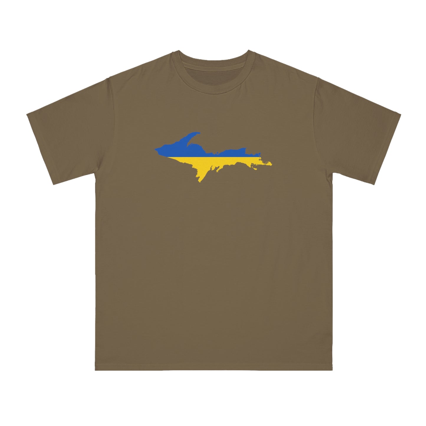 Michigan Upper Peninsula T-Shirt (w/ UP Ukraine Flag Outline) | Organic Unisex
