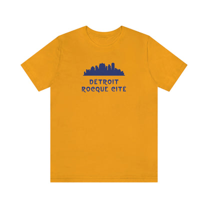 'Détroit Rocque Cité' with Skyline T-Shirt | Unisex Standard Fit