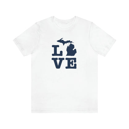 Michigan 'Love' T-Shirt (Typewriter Font) | Unisex Standard Fit