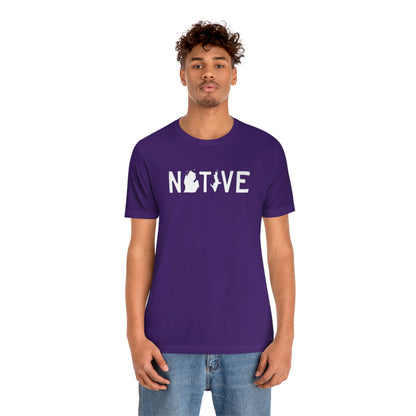 Michigan 'Native' T-Shirt (Licence Plate Font) | Unisex Standard Fit