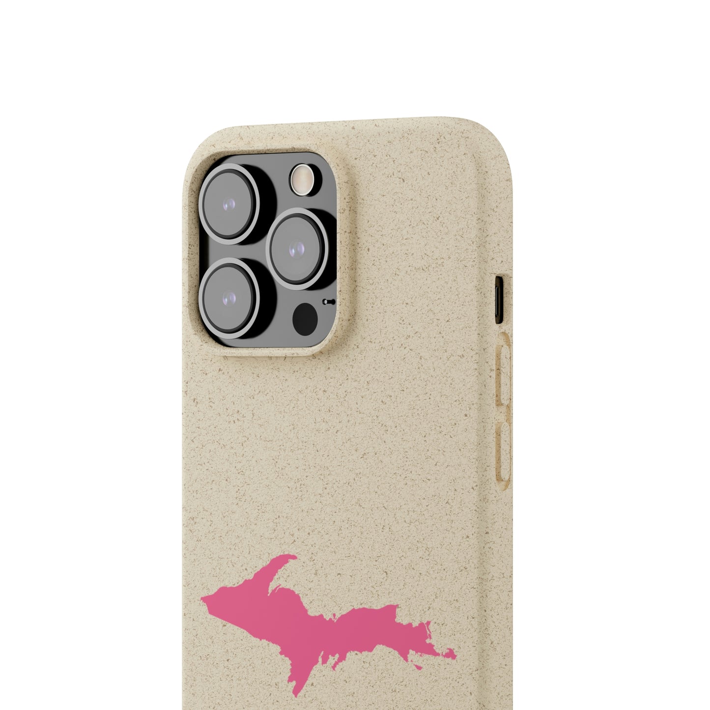 Michigan Upper Peninsula Biodegradable Phone Cases (w/ Pink UP Outline) | Apple iPhone