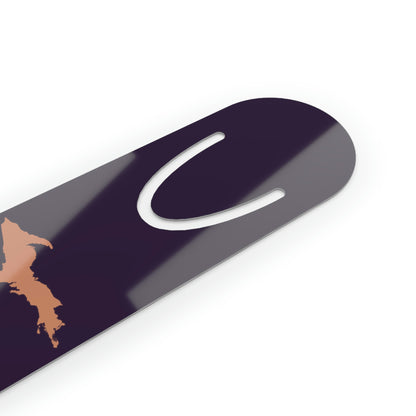 Michigan Upper Peninsula Metal Bookmark (w/ Copper UP Outline) | Blackcurrant