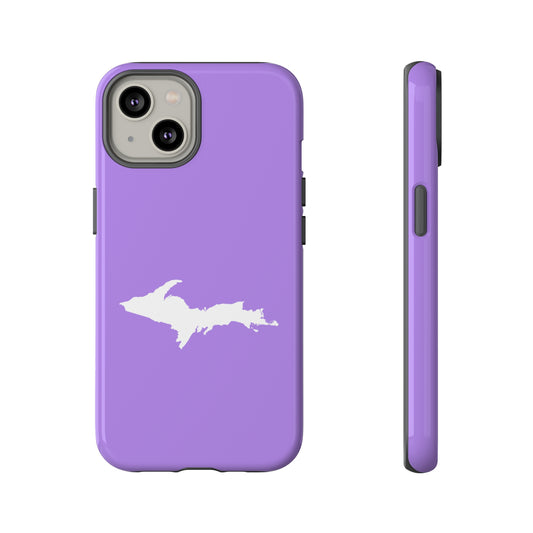 Michigan Upper Peninsula Tough Phone Case (Lavender w/ UP Outline) | Apple iPhone