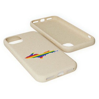 Michigan Upper Peninsula Biodegradable Phone Cases (w/ UP Pride Flag Outline) | Apple iPhone