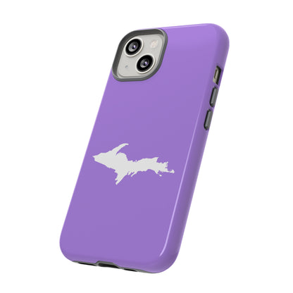 Michigan Upper Peninsula Tough Phone Case (Lavender w/ UP Outline) | Apple iPhone