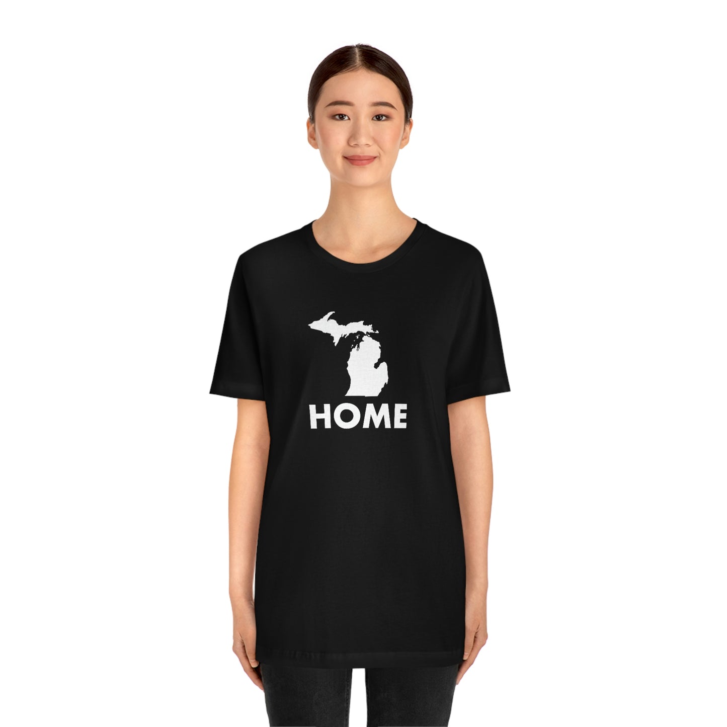 Michigan 'Home' T-Shirt (Geometric Sans Font) | Unisex Standard Fit