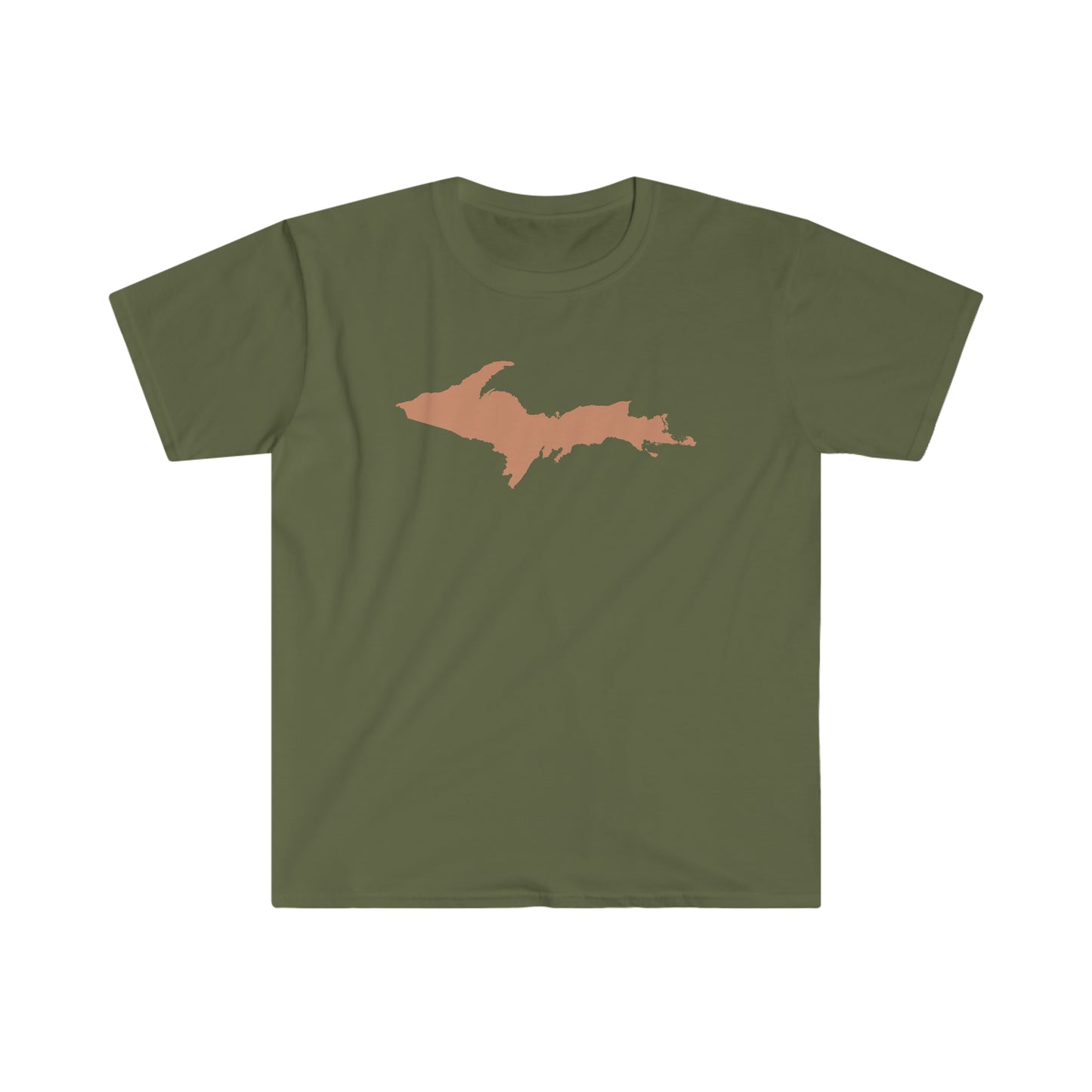 Michigan Upper Peninsula T-Shirt (w/ Copper UP Outline) | Unisex Budget