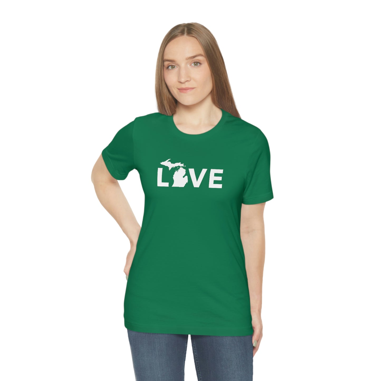 Michigan 'Love' T-Shirt (Geometric Sans Font) | Unisex Standard Fit