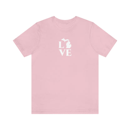 Michigan 'Love' T-Shirt (Roman Serif Font) | Unisex Standard Fit