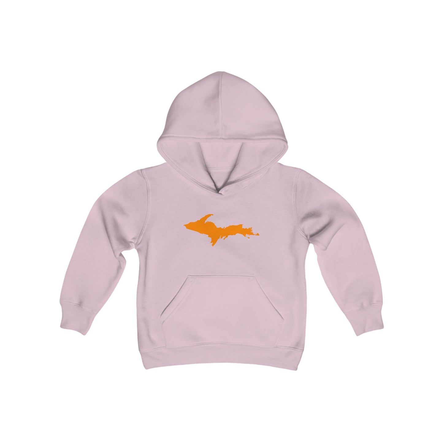 Michigan Upper Peninsula Hoodie (w/ Orange UP Outline)| Unisex Youth