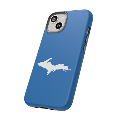 Michigan Upper Peninsula Tough Phone Case (Azure w/ UP Outline) | Apple iPhone