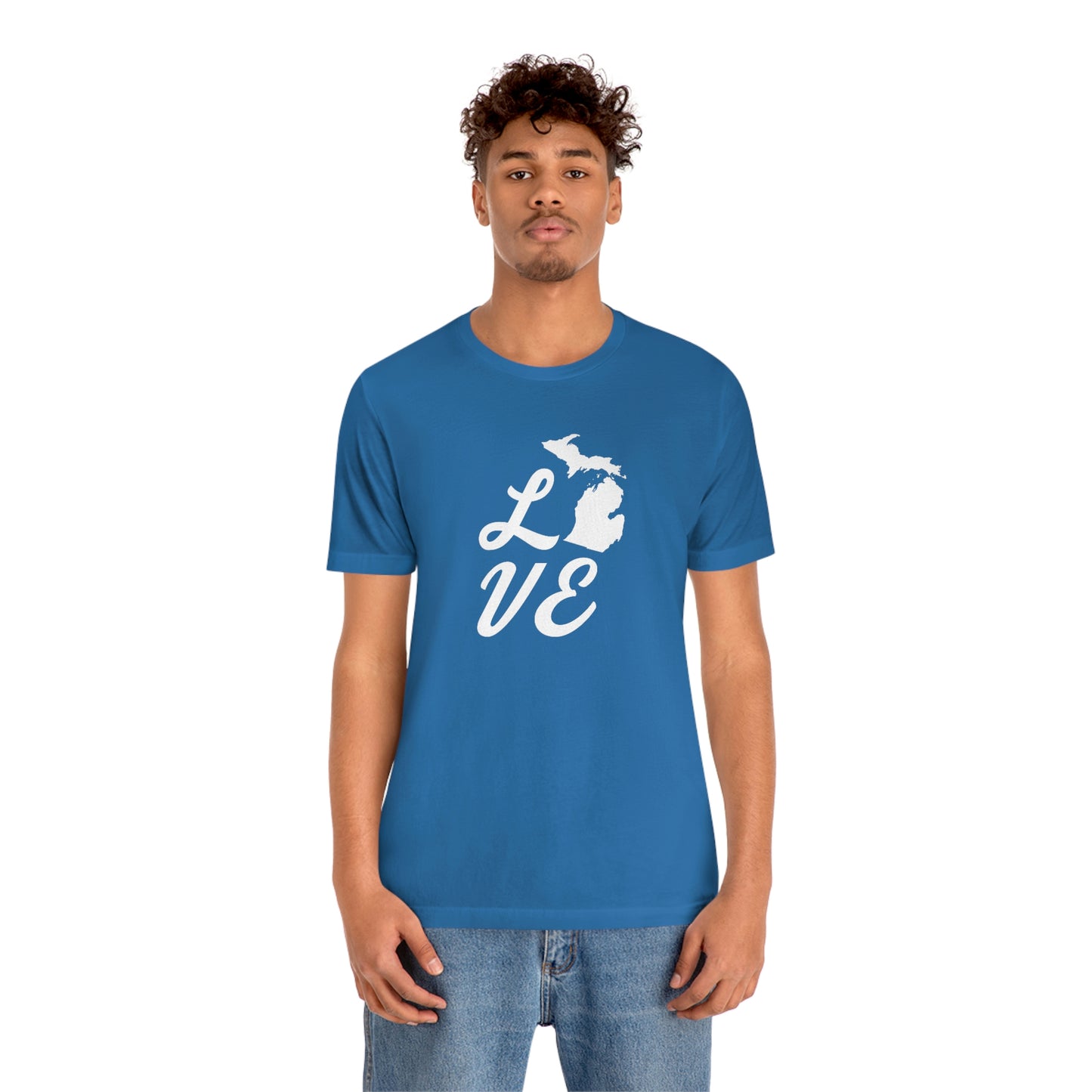 Michigan 'Love' T-Shirt (Retro Script Font) | Unisex Standard Fit