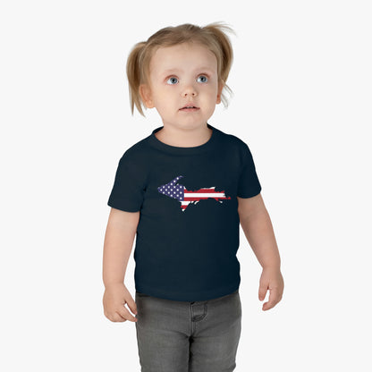 Michigan Upper Peninsula Infant T-Shirt (w/ UP USA Flag Outline) | Short Sleeve