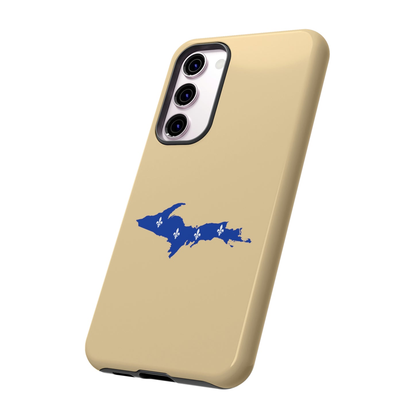 Michigan Upper Peninsula Tough Phone Case (Maple Color w/ UP Quebec Flag Outline) | Samsung & Pixel Android