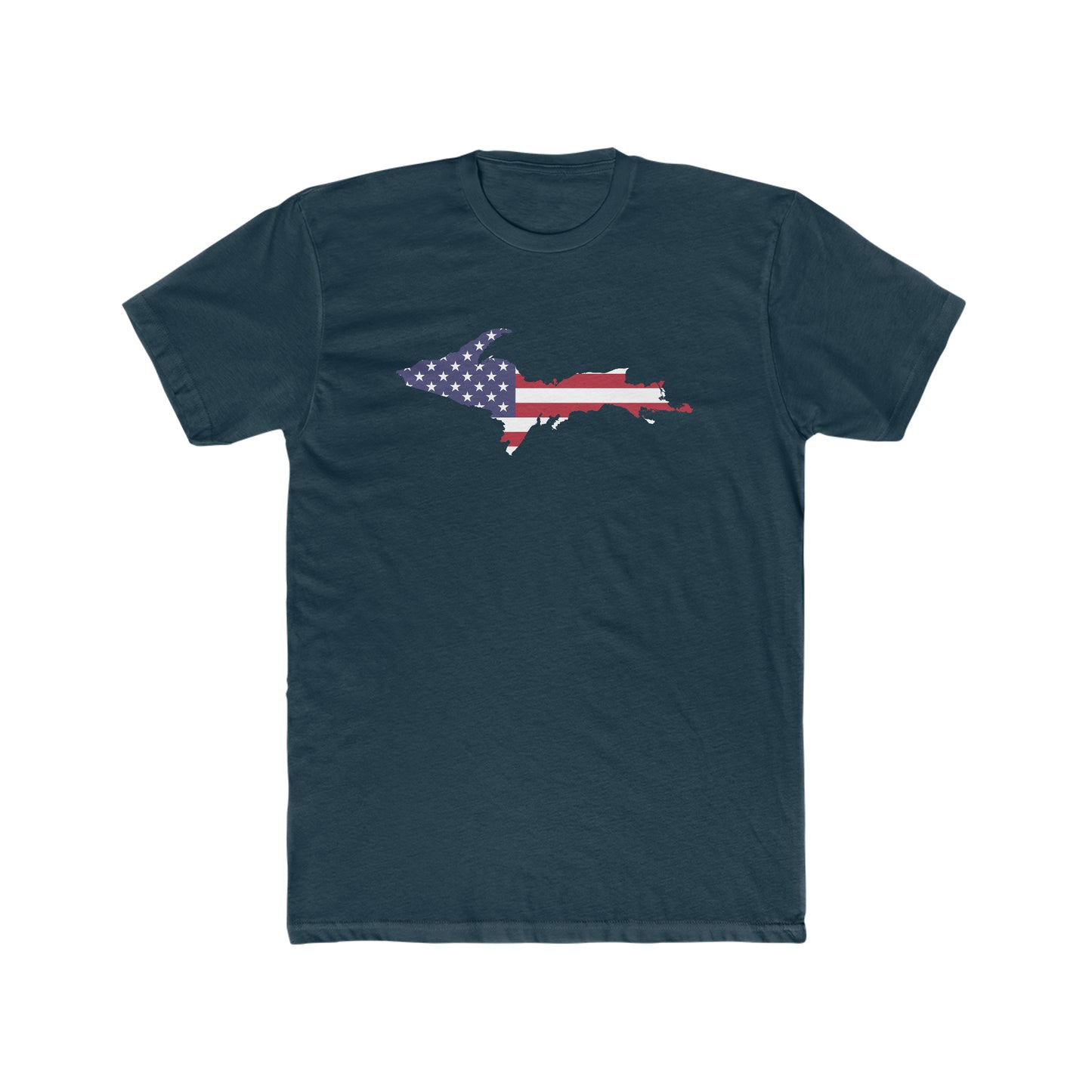 Michigan Upper Peninsula T-Shirt (w/ UP USA Flag Outline) | Men's Fitted