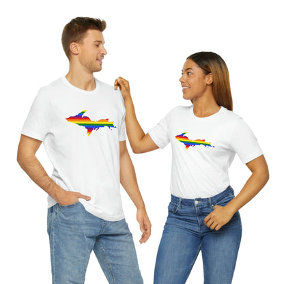 Michigan Upper Peninsula T-Shirt (w/ UP Pride Flag Outline) | Unisex Standard Fit