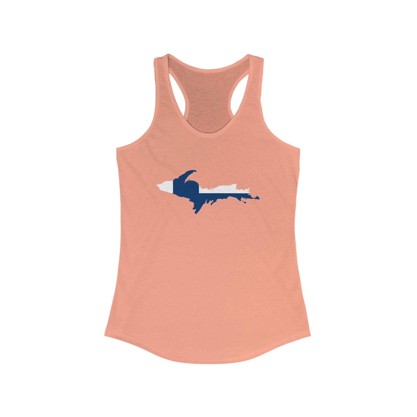 Michigan Upper Peninsula Tank Top (w/ UP Finland Flag Outline) | Women's Racerback