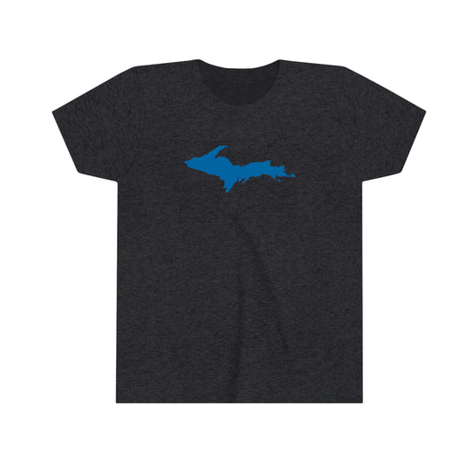 Michigan Upper Peninsula T-Shirt (w/ Azure UP Outline) | Youth Short Sleeve