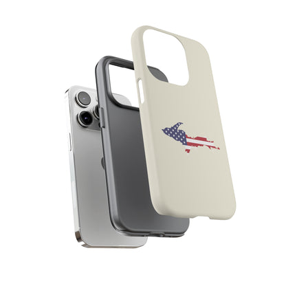 Michigan Upper Peninsula Tough Phone Case (Ivory Color w/ UP USA Outline) | Apple iPhone