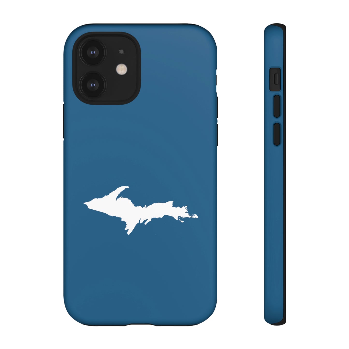 Michigan Upper Peninsula Tough Phone Case (Blueberry w/ UP Outline) | Apple iPhone