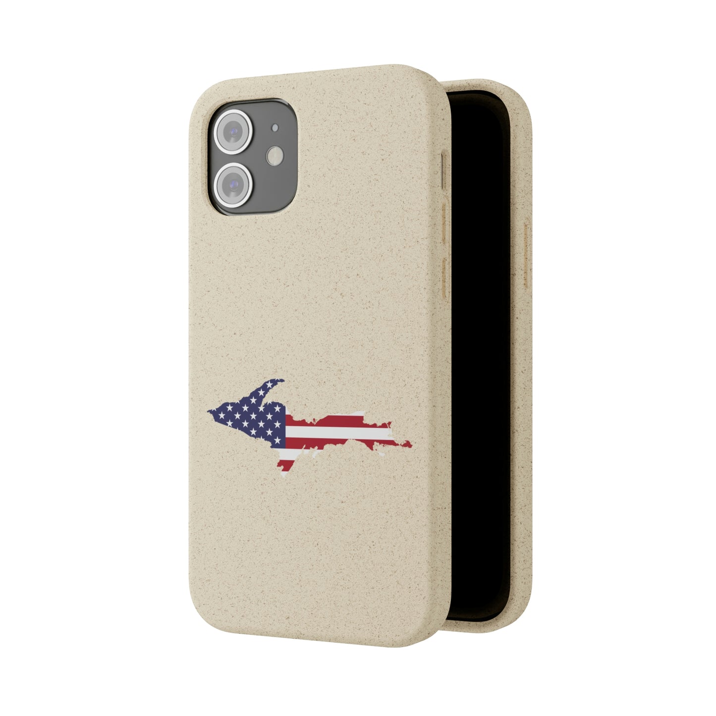 Michigan Upper Peninsula Biodegradable Phone Cases (w/ UP USA Flag Outline) | Apple iPhone