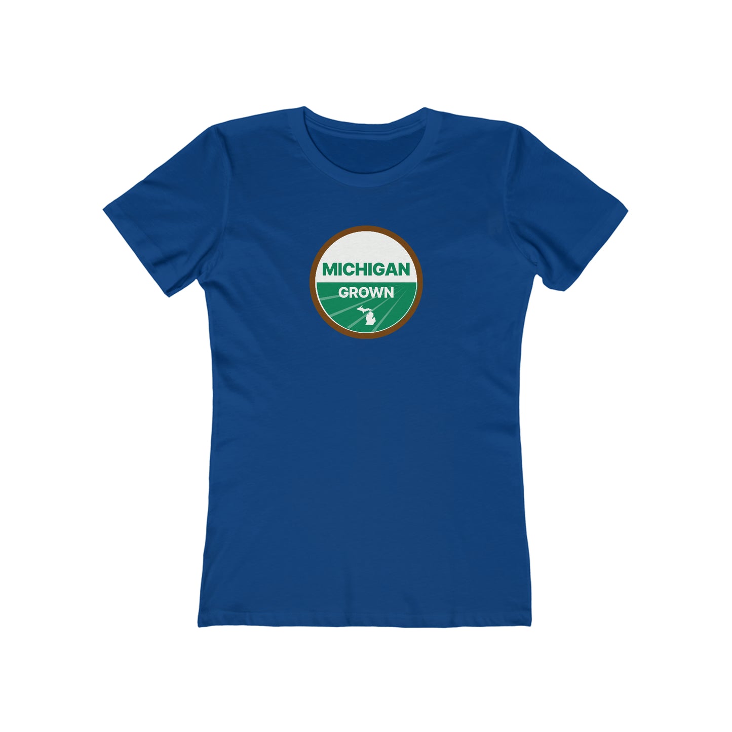 'Michigan Grown' T-Shirt (Agricultural Certification Parody) | Women's Boyfriend Cut