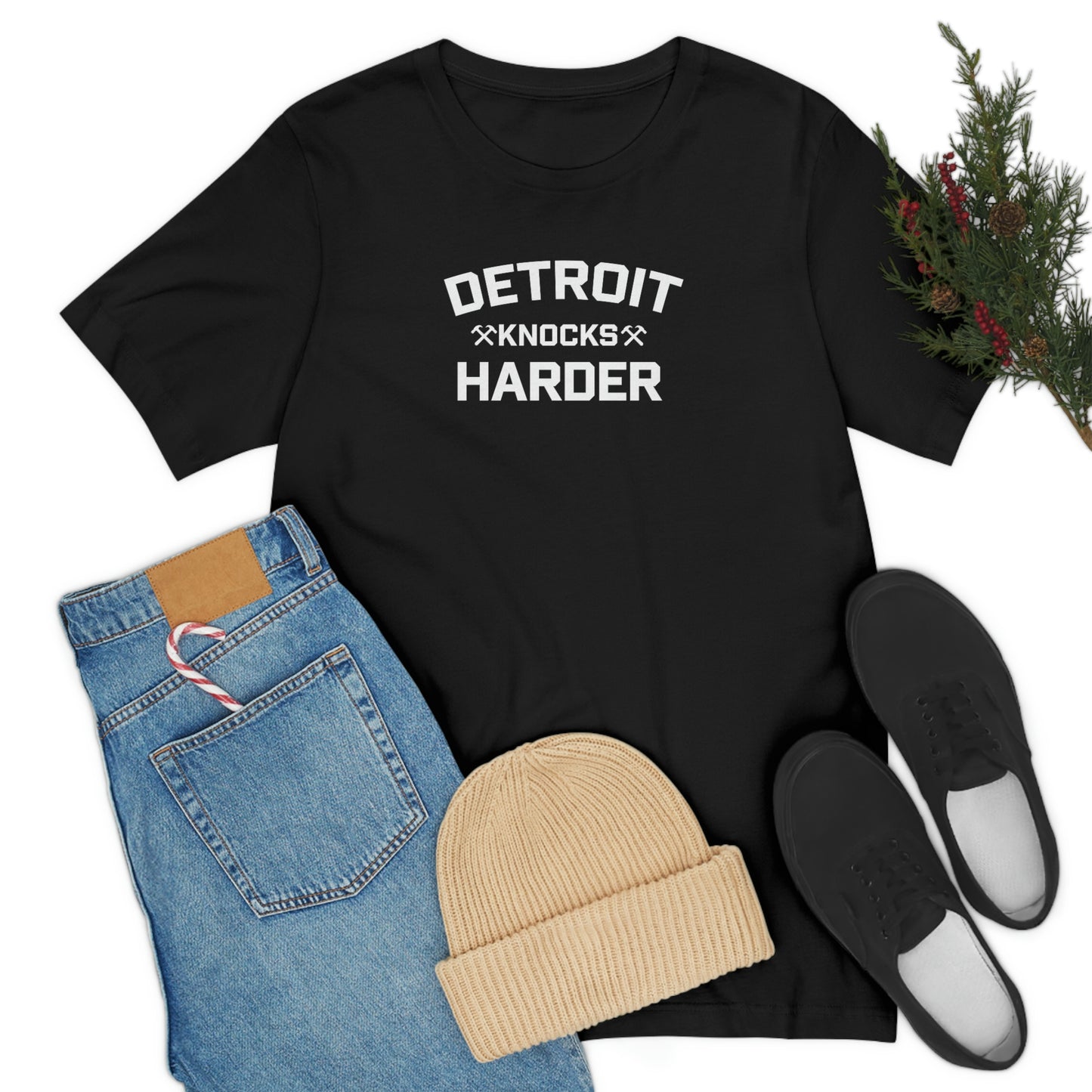 'Detroit Knocks Harder' T-Shirt | Unisex Standard Fit