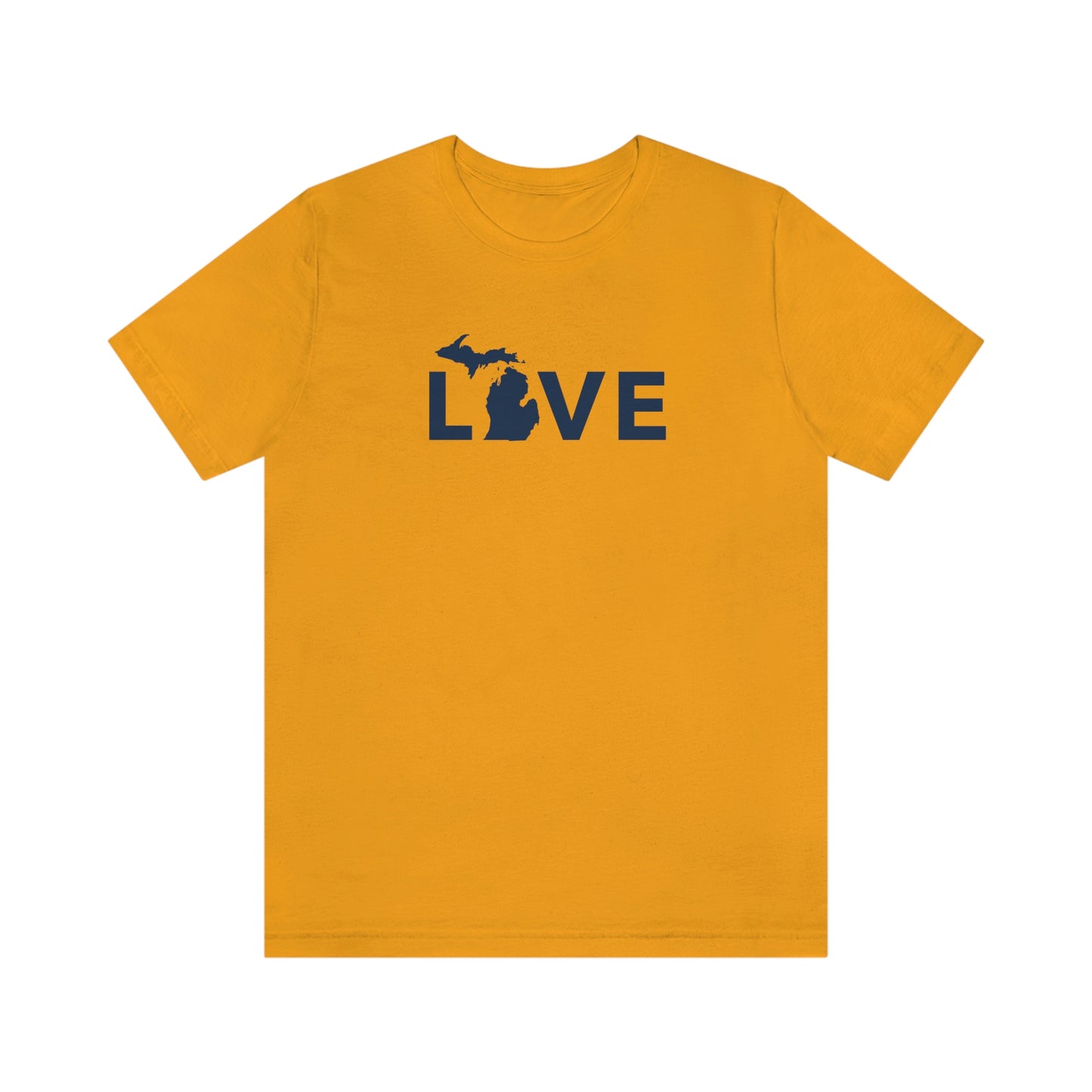 Michigan 'Love' T-Shirt (Geometric Sans Font) | Unisex Standard Fit