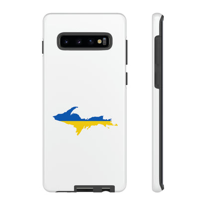 Michigan Upper Peninsula Tough Phone Case (w/ UP Ukraine Flag Outline) | Samsung & Pixel Android