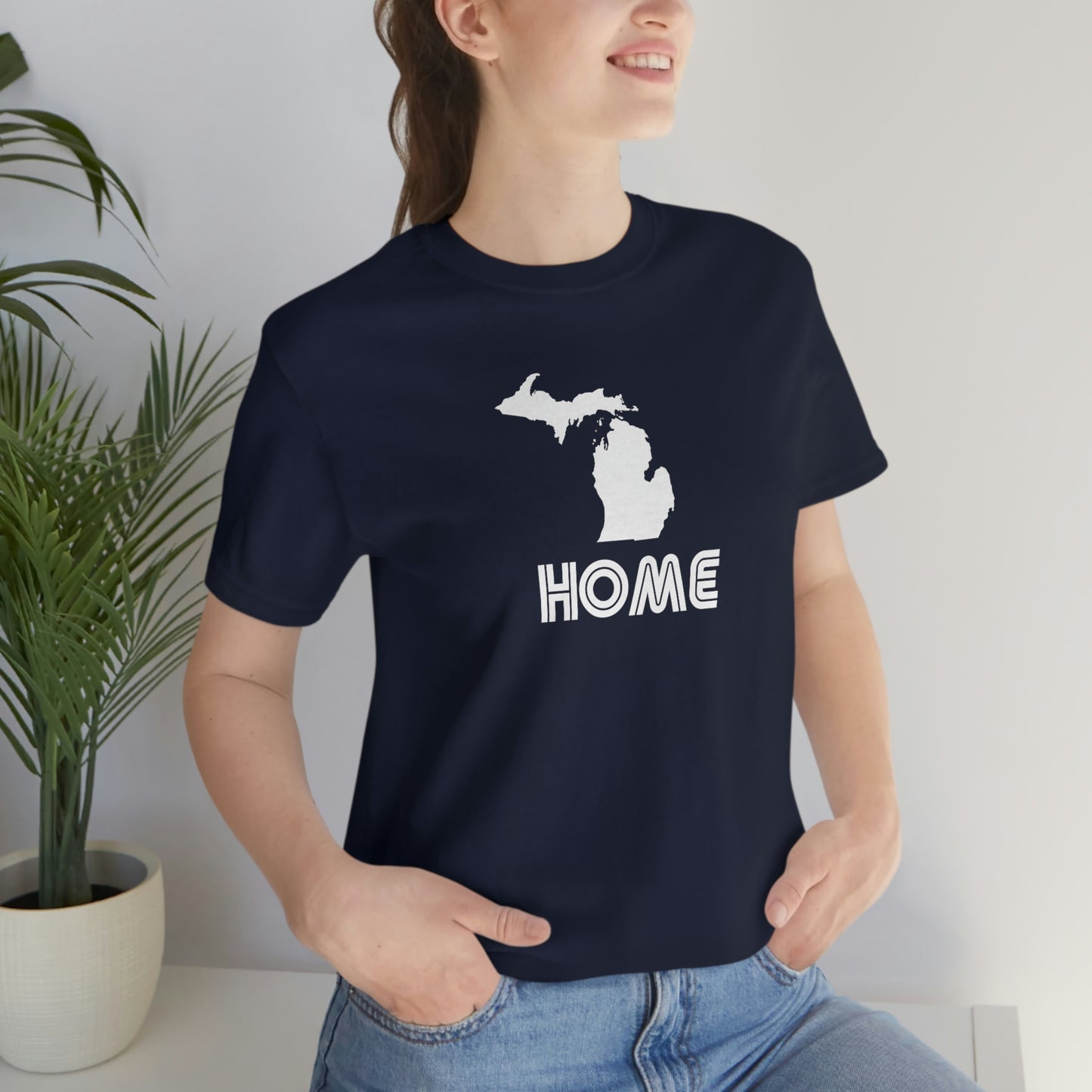 Michigan 'Home' T-Shirt (1970s Audiophile Font) | Unisex Standard Fit