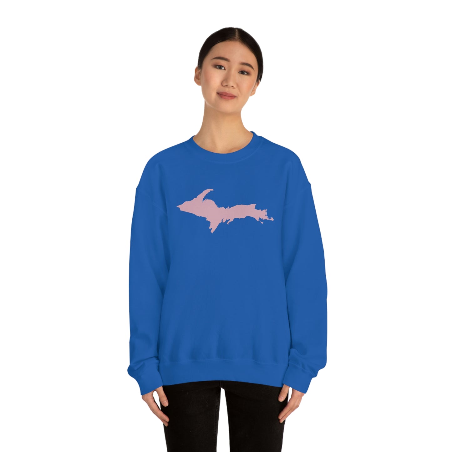 Michigan Upper Peninsula Sweatshirt (w/ Pink UP Outline) | Unisex Standard