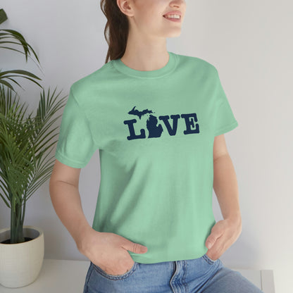 Michigan 'Love' T-Shirt (Typewriter Font) | Unisex Standard Fit