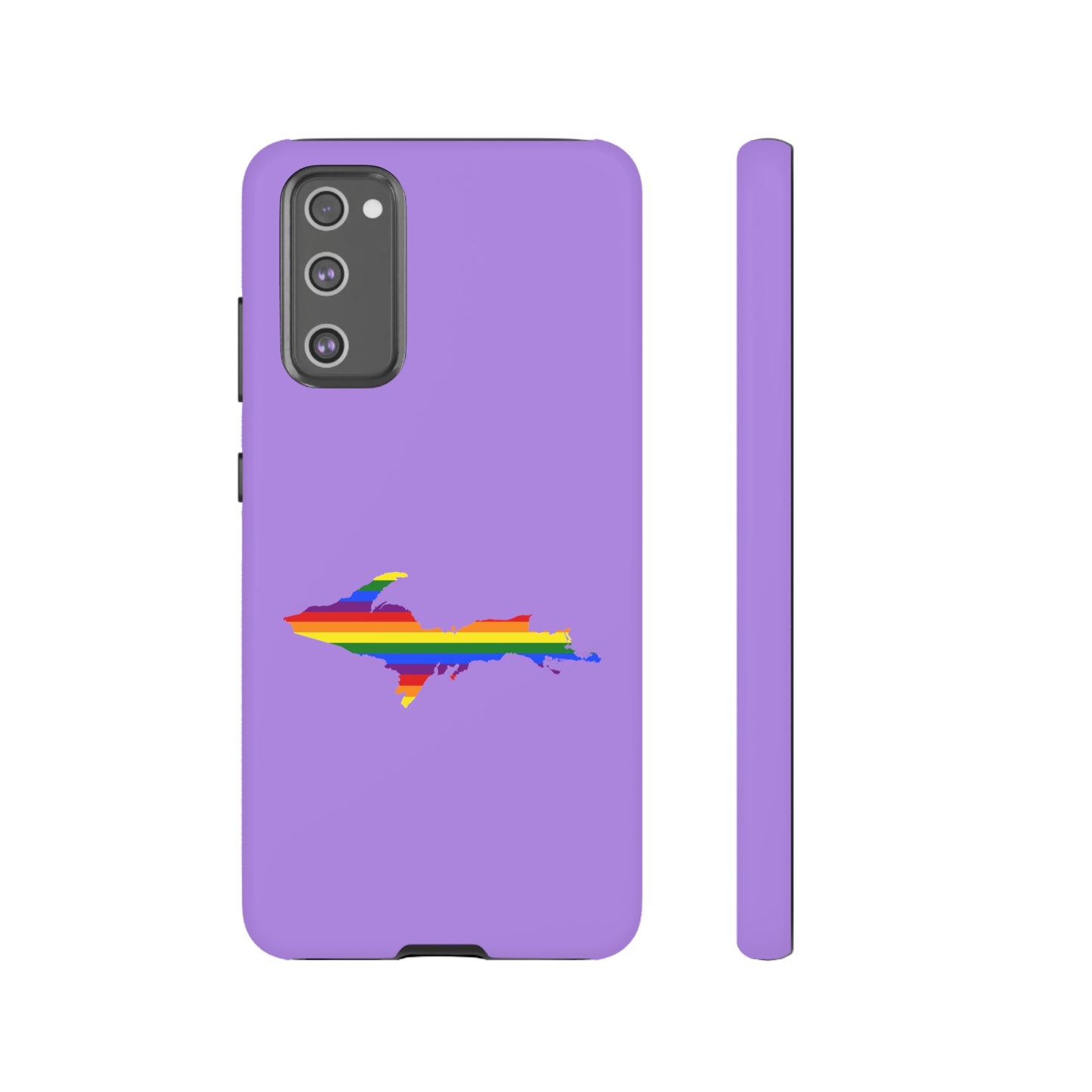 Michigan Upper Peninsula Tough Phone Case (Lavender w/ UP Pride Flag Outline) | Samsung & Pixel Android