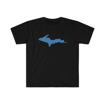 Michigan Upper Peninsula T-Shirt (w/ Lake Superior Blue UP Outline) | Unisex Budget