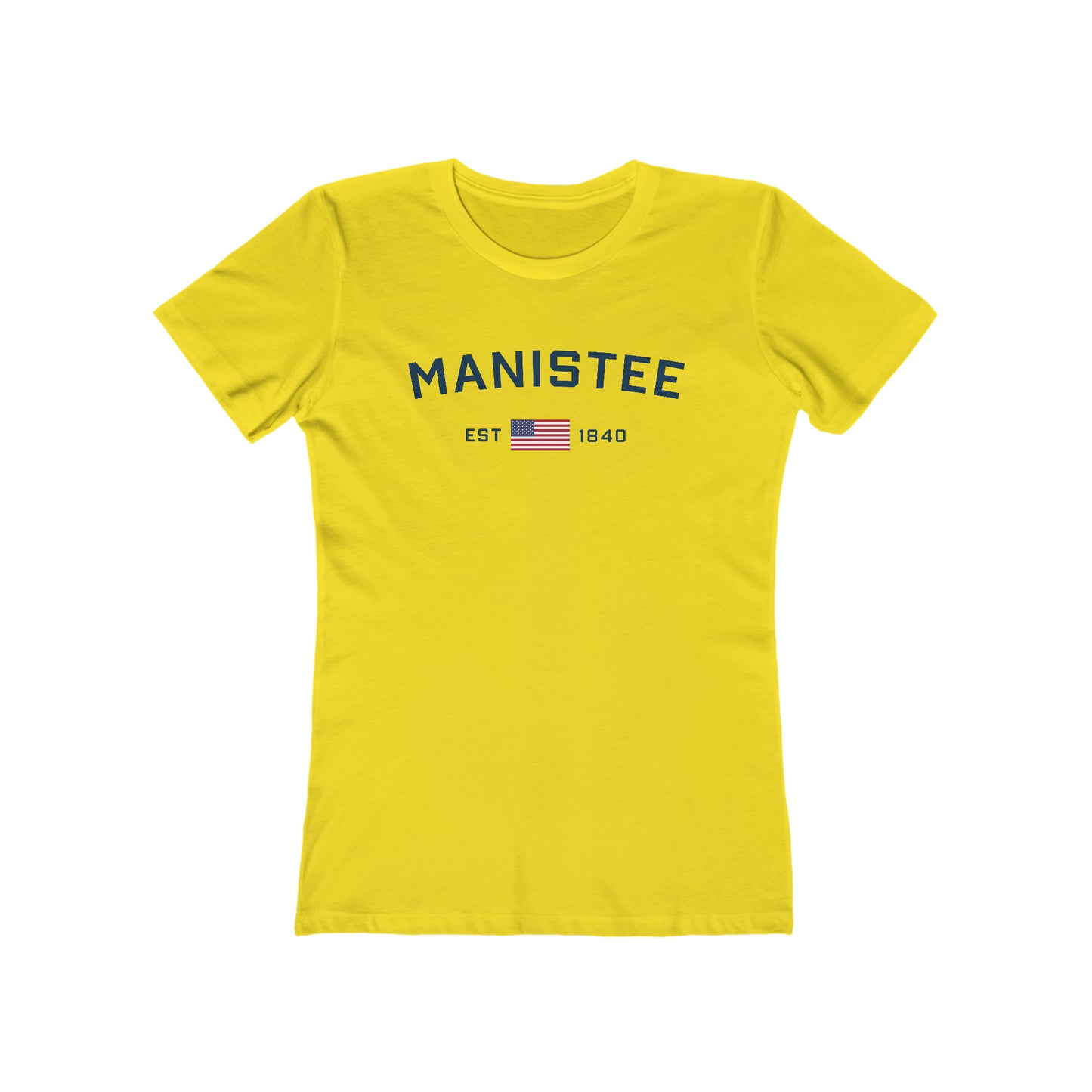 'Manistee EST 1840' (w/USA Flag Outline) | Women's Boyfriend Cut