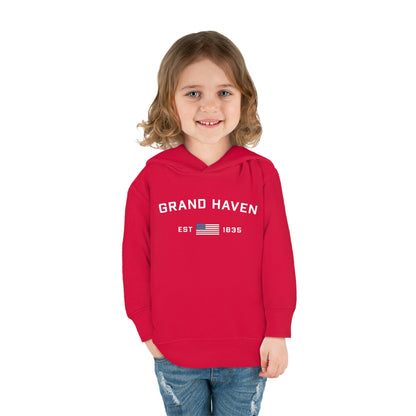 'Grand Haven' Hoodie (w/USA Flag Outline) | Unisex Toddler