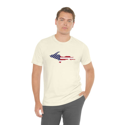 Michigan Upper Peninsula T-Shirt (w/ UP USA Flag Outline) | Unisex Standard Fit