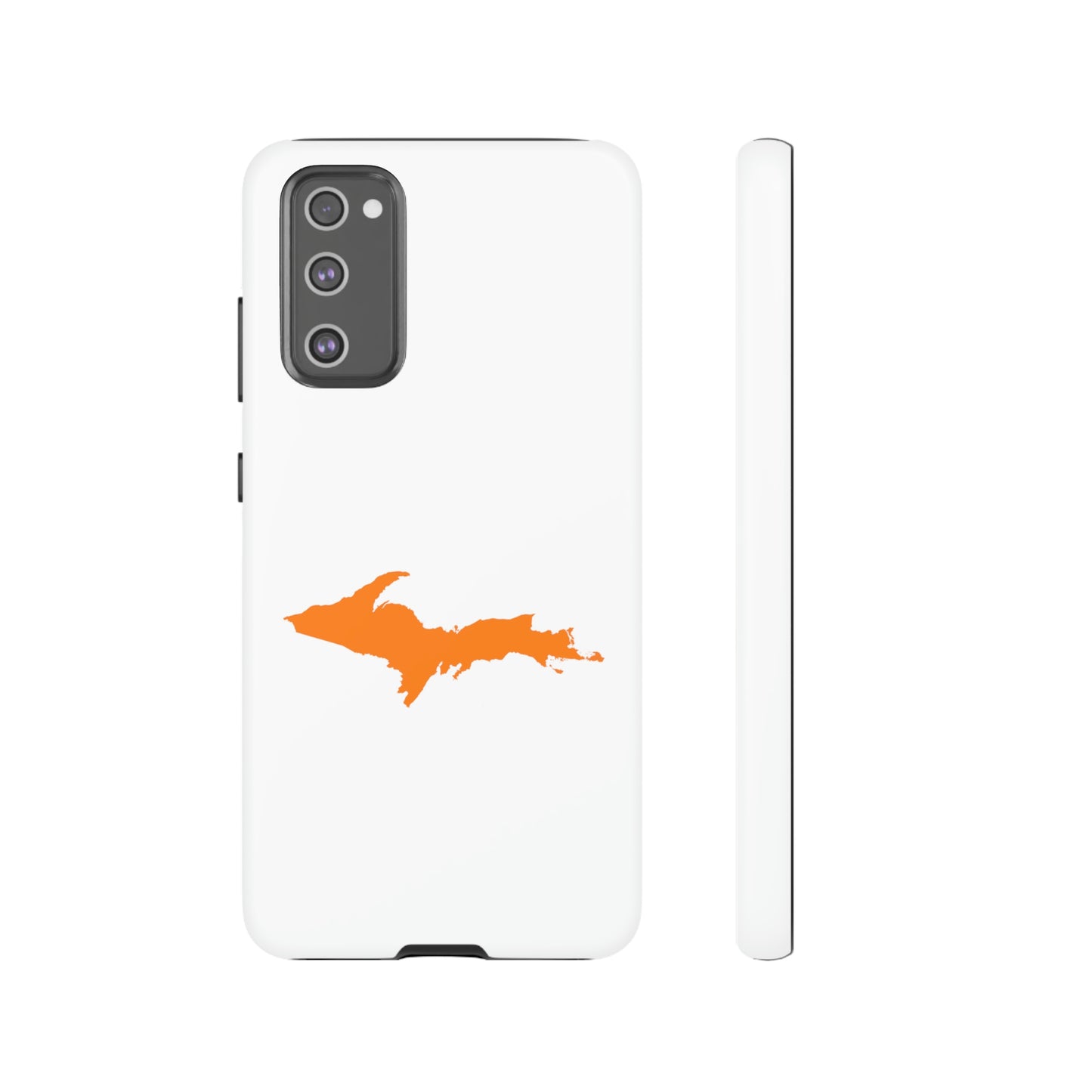 Michigan Upper Peninsula Tough Phone Case (w/ Orange UP Outline) | Samsung & Pixel Android