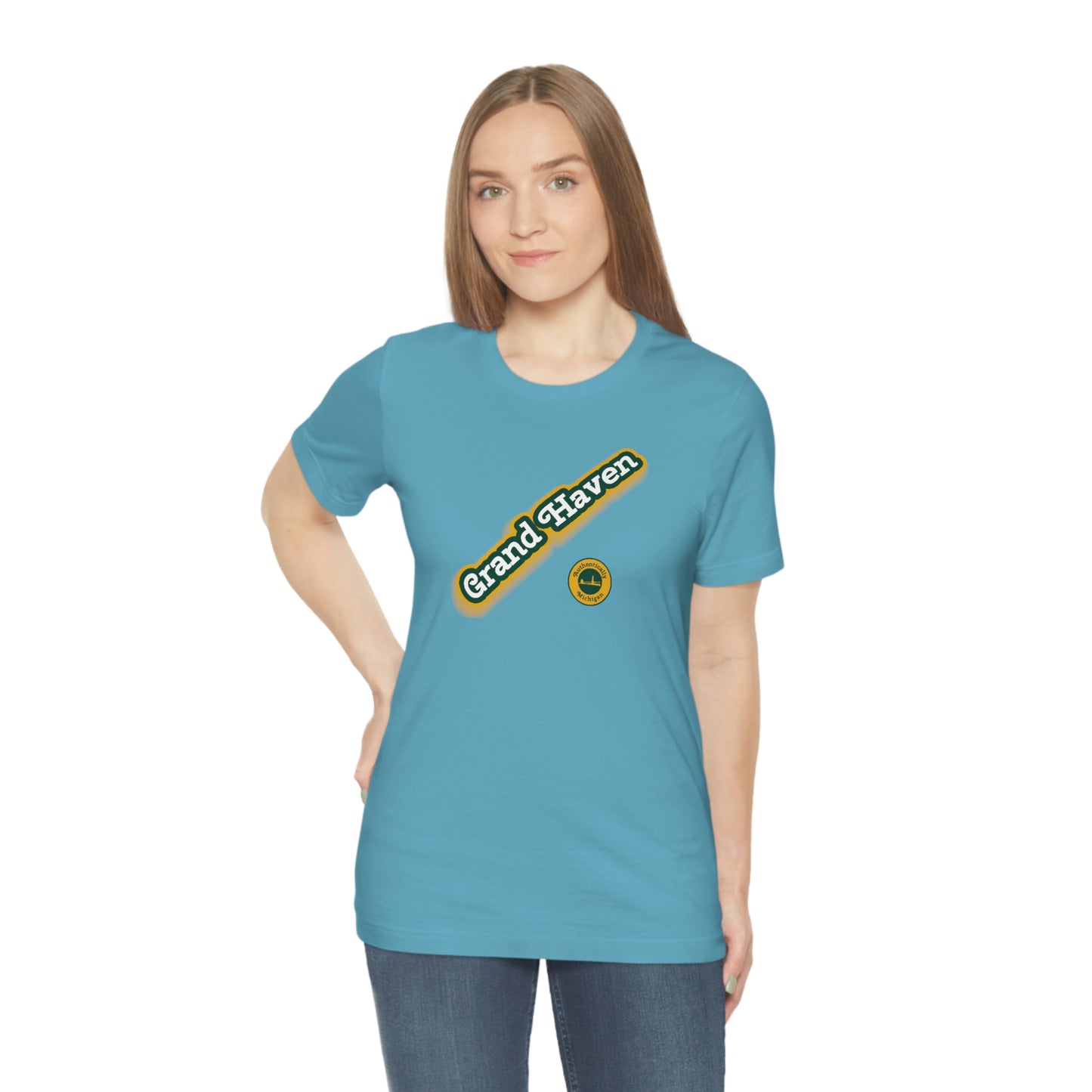 'Grand Haven - Authentically Michigan' Parody T-Shirt | Unisex Standard Fit