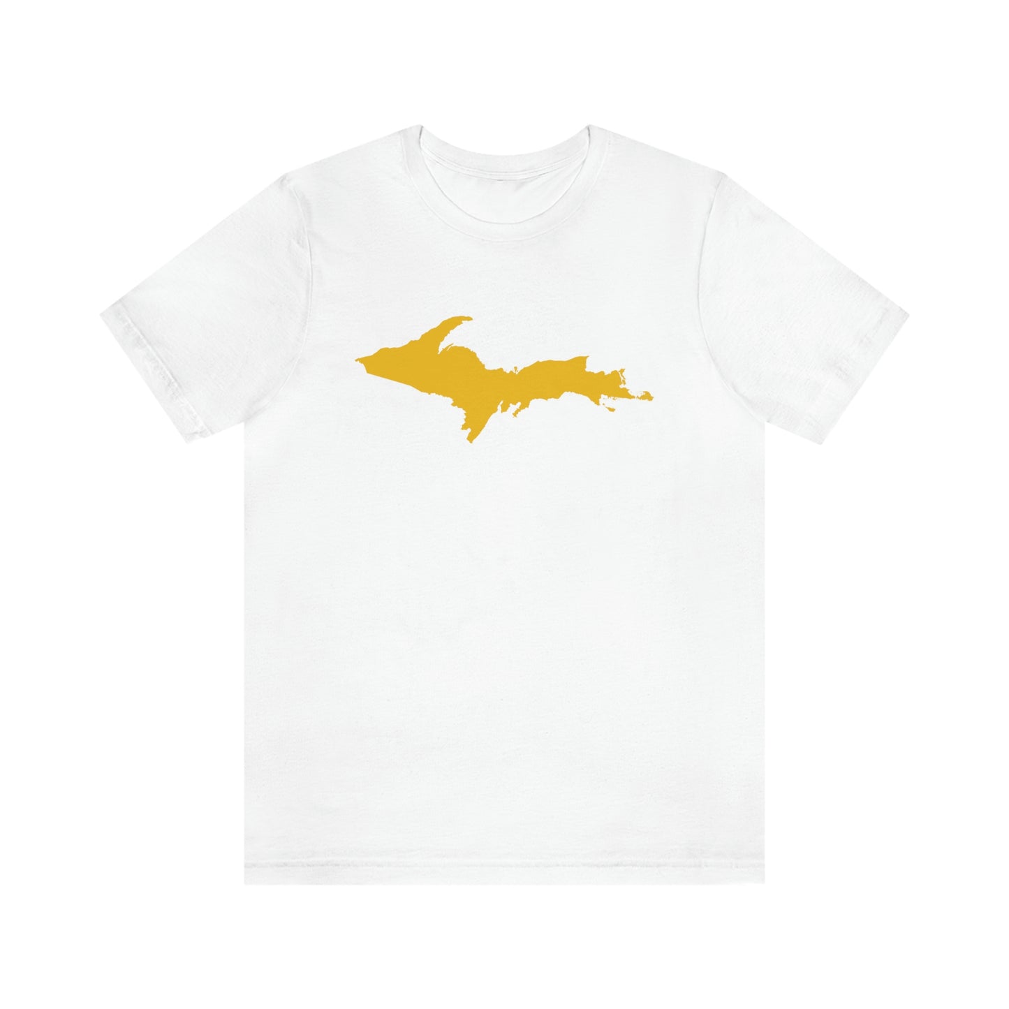 Michigan Upper Peninsula T-Shirt (w/ Gold UP Outline) | Unisex Standard Fit