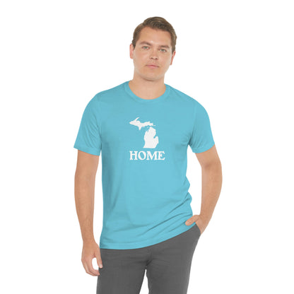 Michigan 'Home' T-Shirt (Woodcut Font) | Unisex Standard Fit