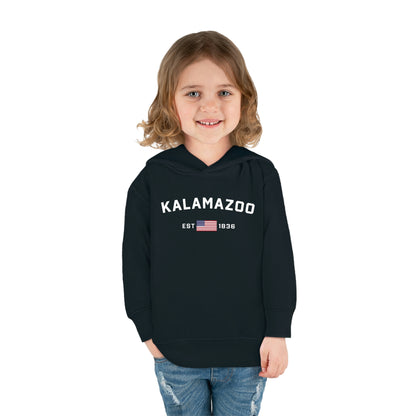 'Kalamazoo EST 1836' Hoodie (w/USA Flag Outline) | Unisex Toddler