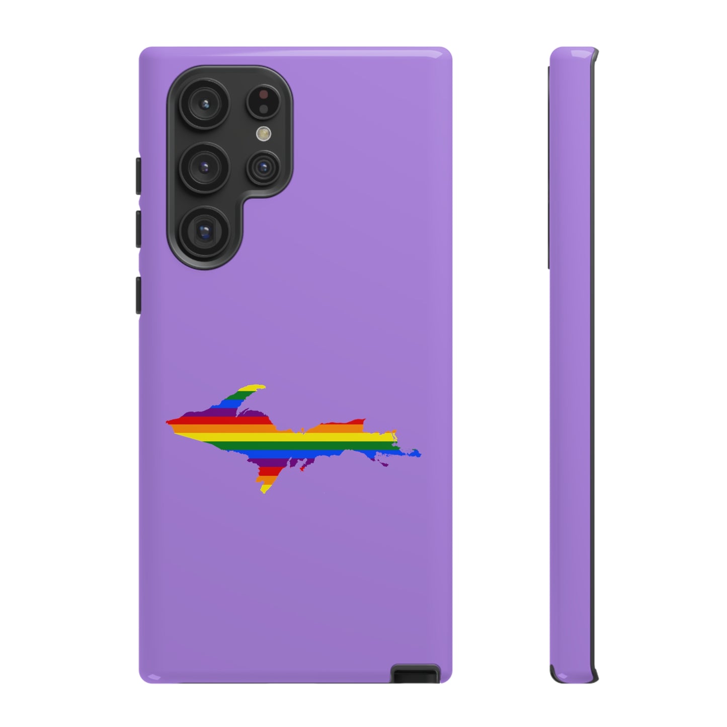 Michigan Upper Peninsula Tough Phone Case (Lavender w/ UP Pride Flag Outline) | Samsung & Pixel Android