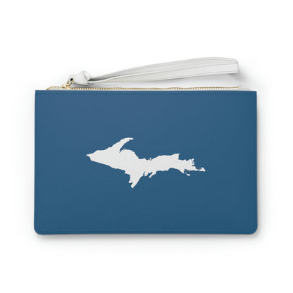 Michigan Upper Peninsula Clutch Bag (Blueberry Blue w/UP Outline)