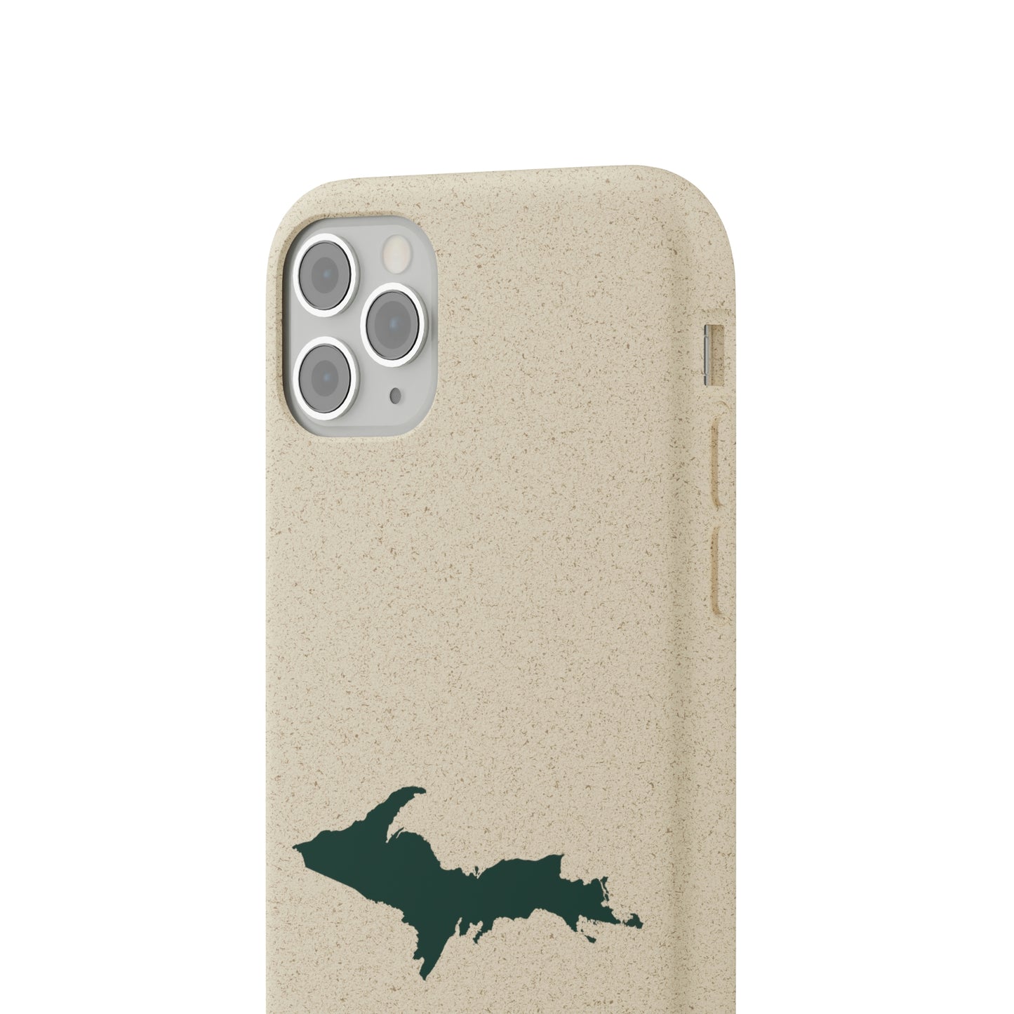 Michigan Upper Peninsula Biodegradable Phone Cases (w/ Green UP Outline) | Apple iPhone