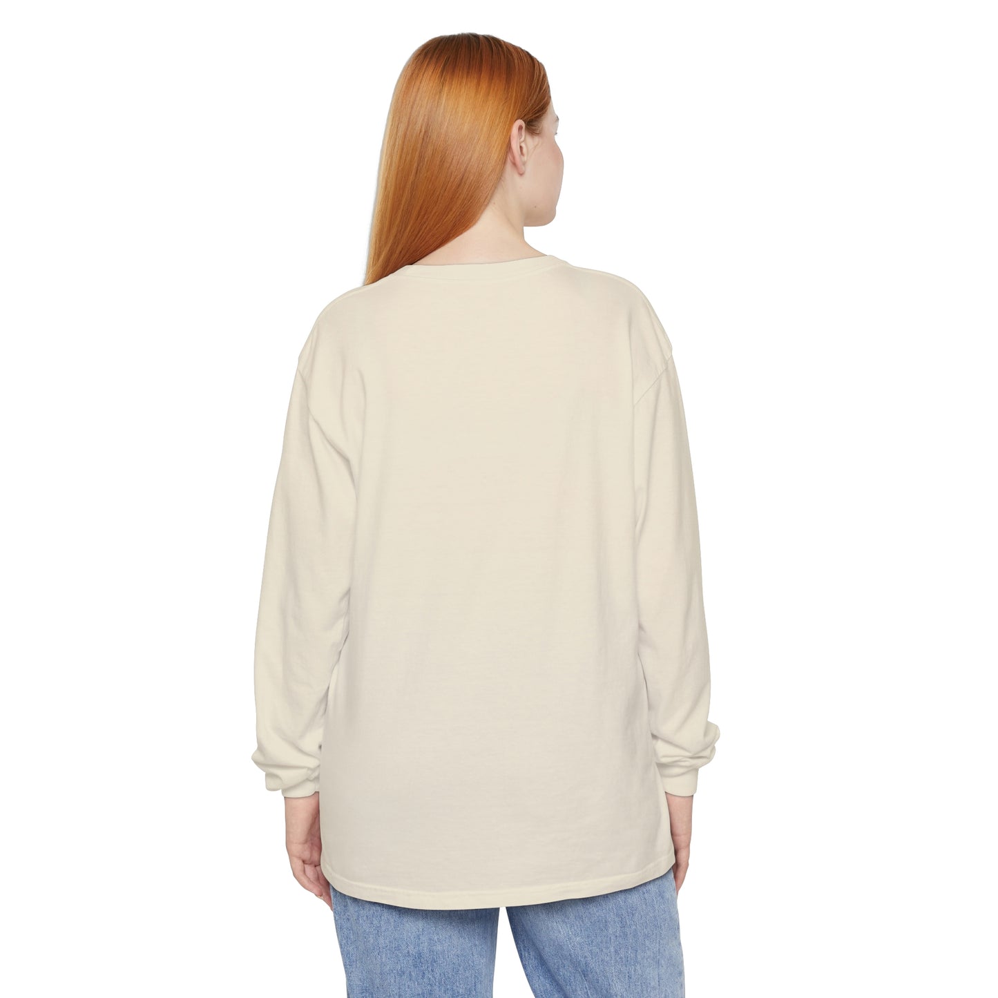Michigan Upper Peninsula Garment-Dyed T-Shirt (w/ Orange UP Outline) | Unisex Long Sleeve