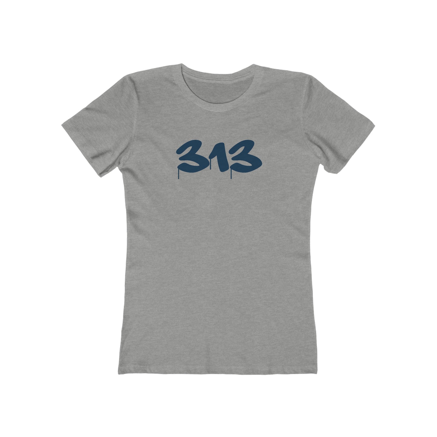 Detroit '313' T-Shirt (Tag Font) | Women's Boyfriend Cut