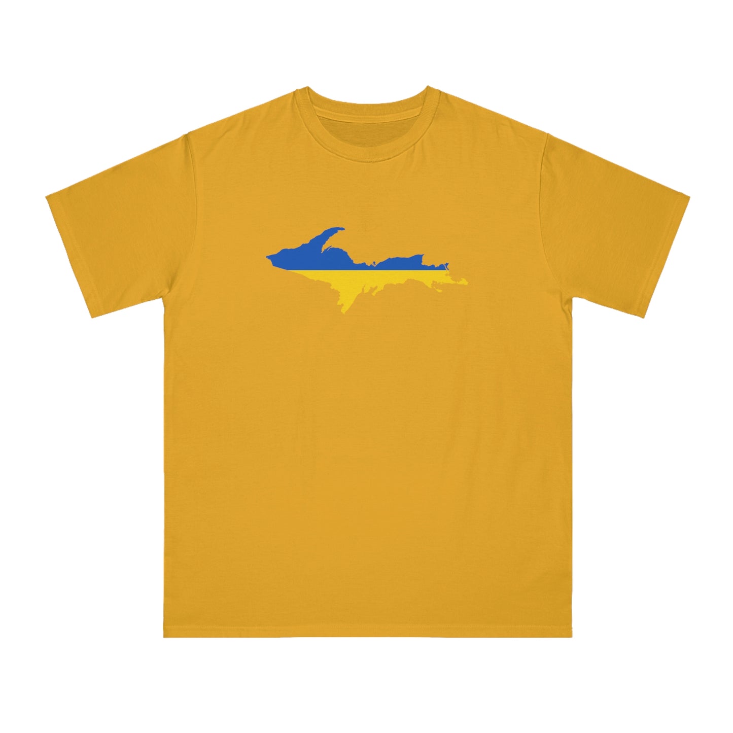 Michigan Upper Peninsula T-Shirt (w/ UP Ukraine Flag Outline) | Organic Unisex