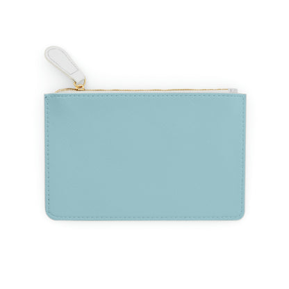 Michigan Upper Peninsula Mini Clutch Bag (Opal Blue w/ Green UP Outline)